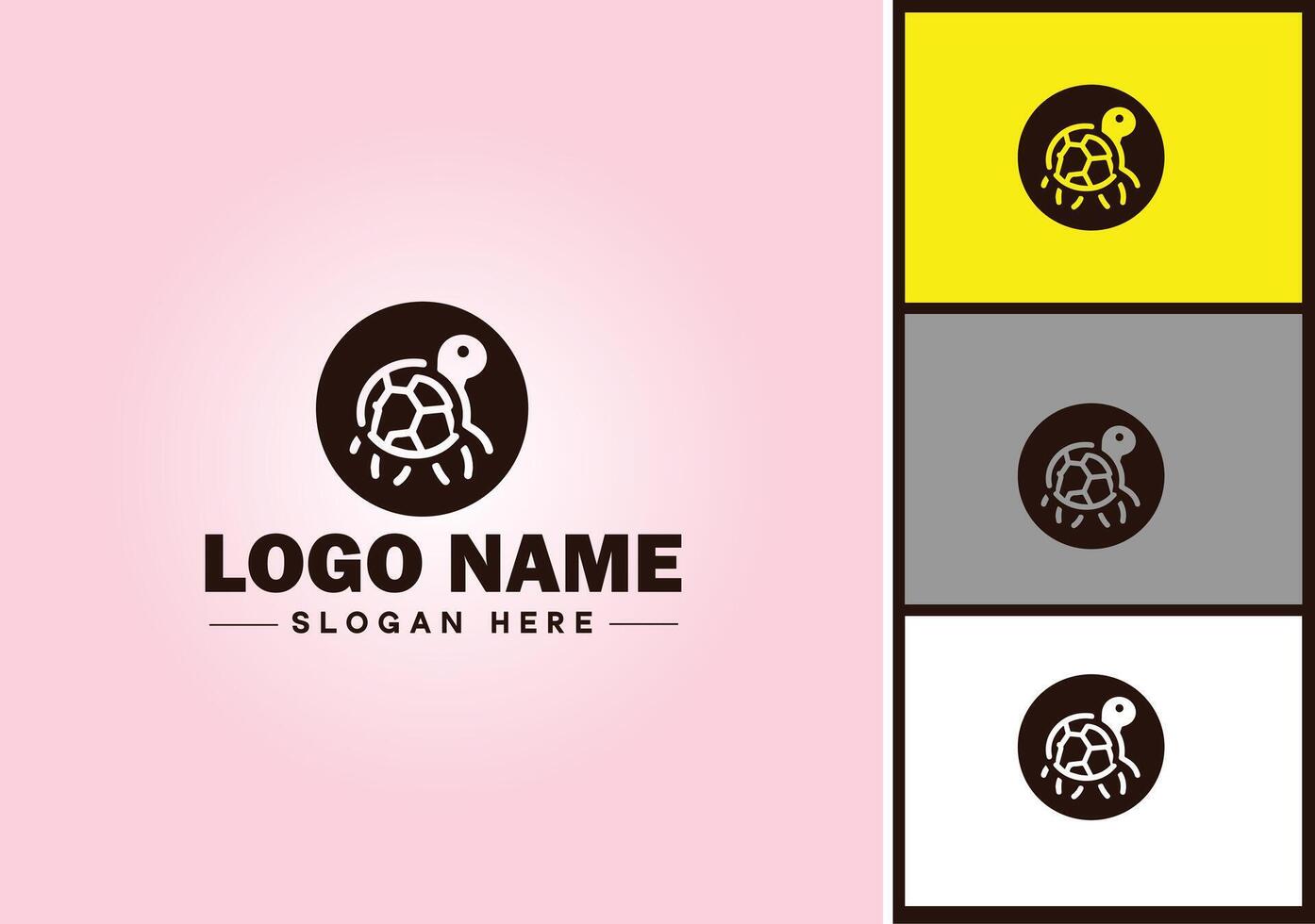 Turtle logo vector art icon graphics for company brand tortoise icon Turtle logo template