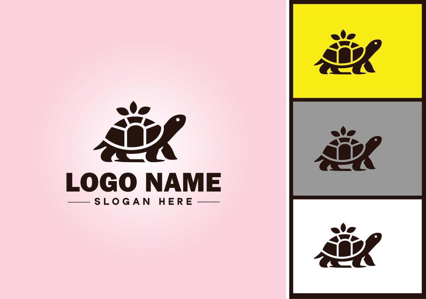 Turtle logo vector art icon graphics for company brand tortoise icon Turtle logo template