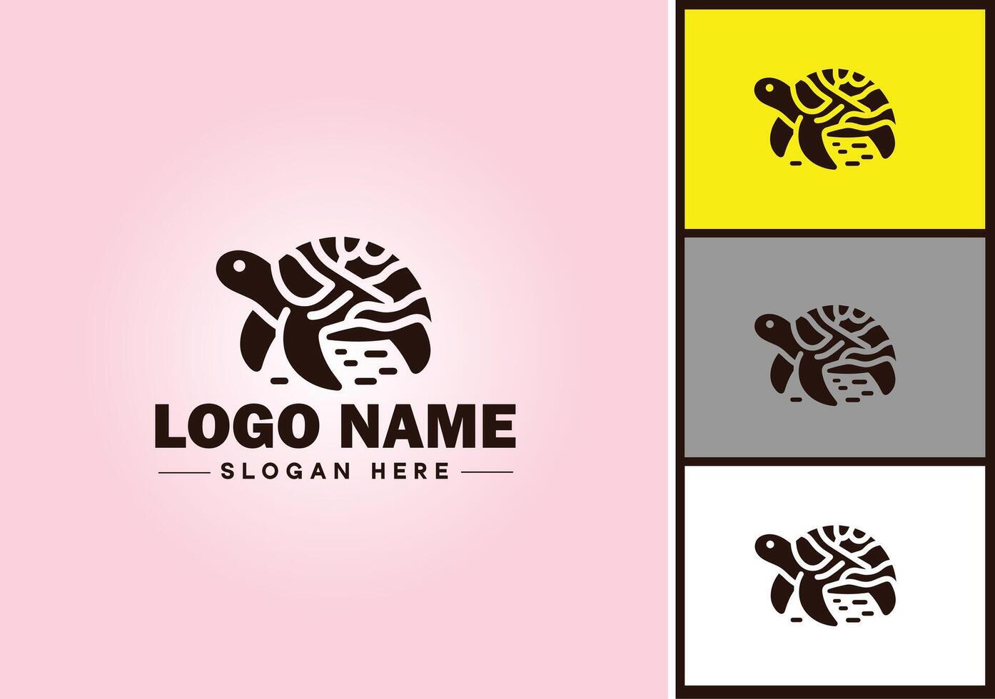 Turtle logo vector art icon graphics for company brand tortoise icon Turtle logo template
