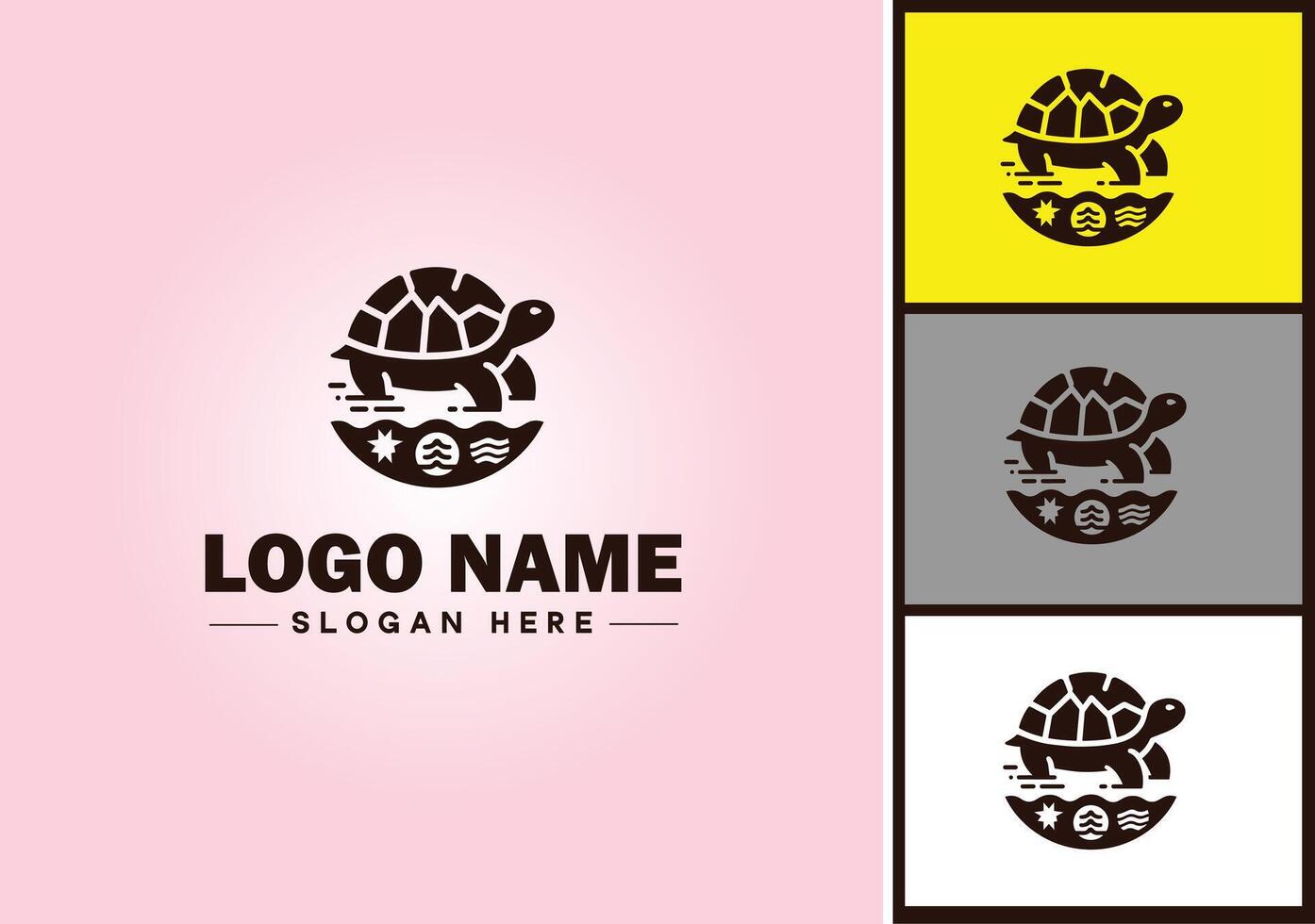 Turtle logo vector art icon graphics for company brand tortoise icon Turtle logo template