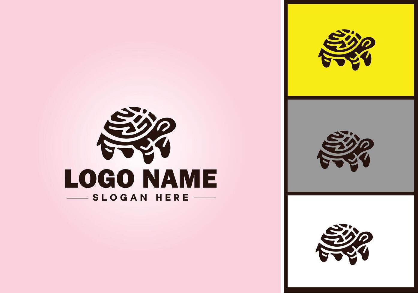 Turtle logo vector art icon graphics for company brand tortoise icon Turtle logo template