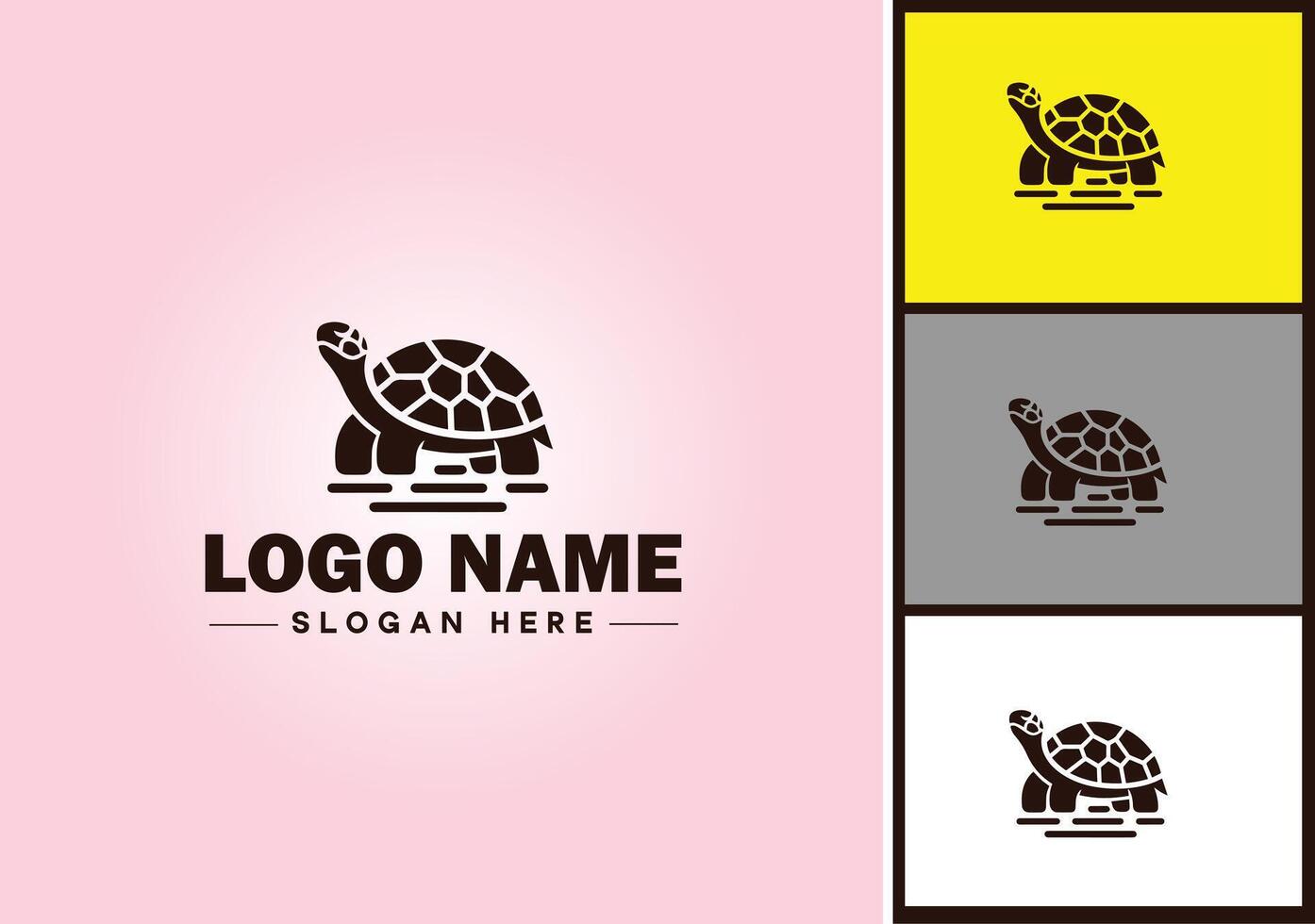 Turtle logo vector art icon graphics for company brand tortoise icon Turtle logo template