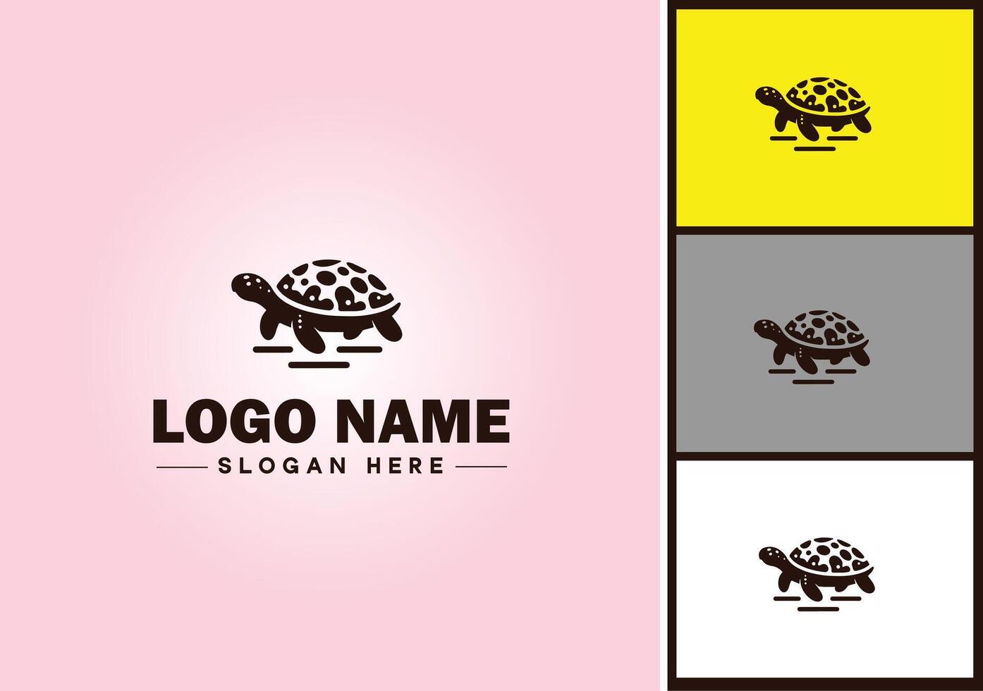 Turtle logo vector art icon graphics for company brand tortoise icon Turtle logo template