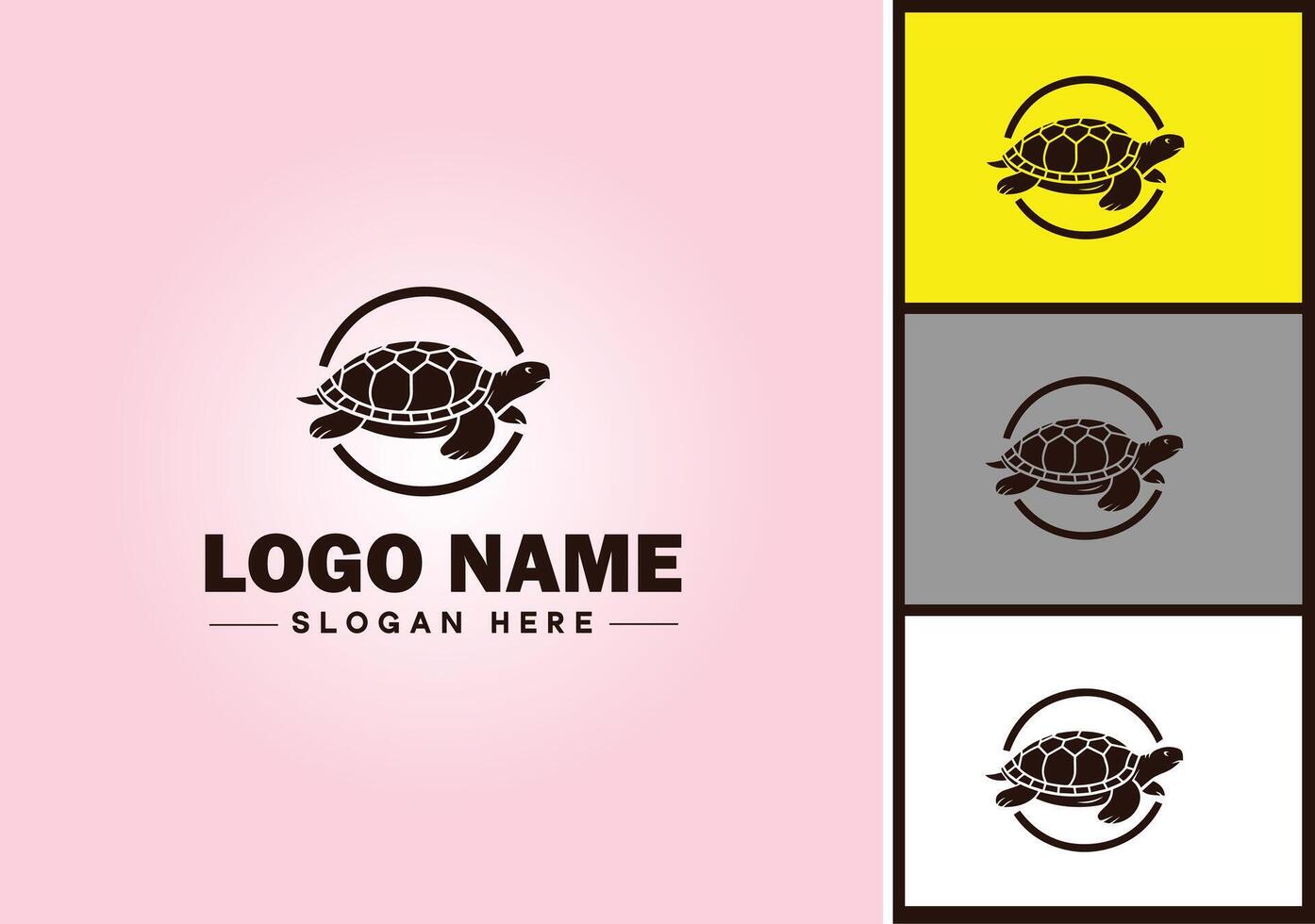 Turtle logo vector art icon graphics for company brand tortoise icon Turtle logo template