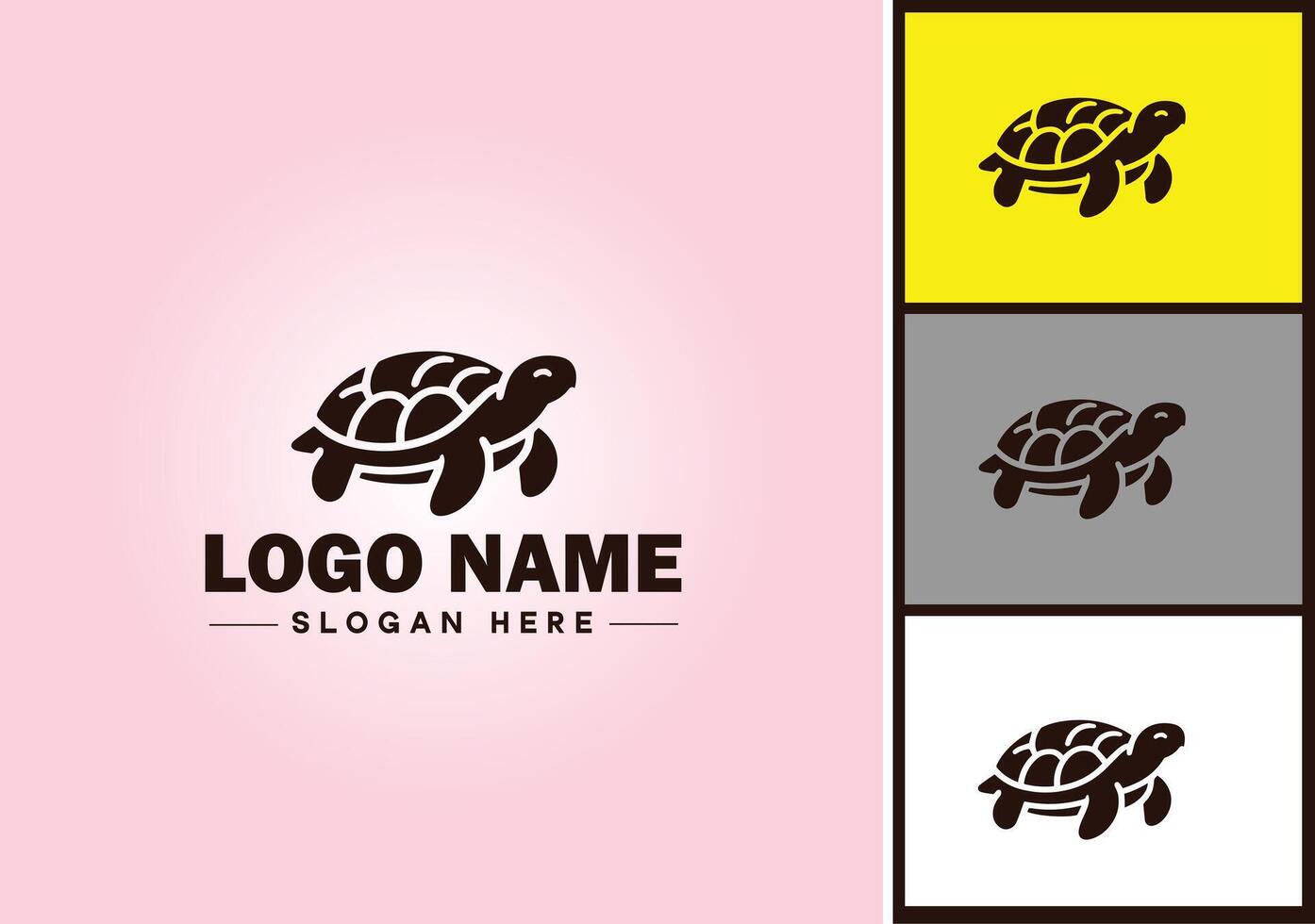 Turtle logo vector art icon graphics for company brand tortoise icon Turtle logo template