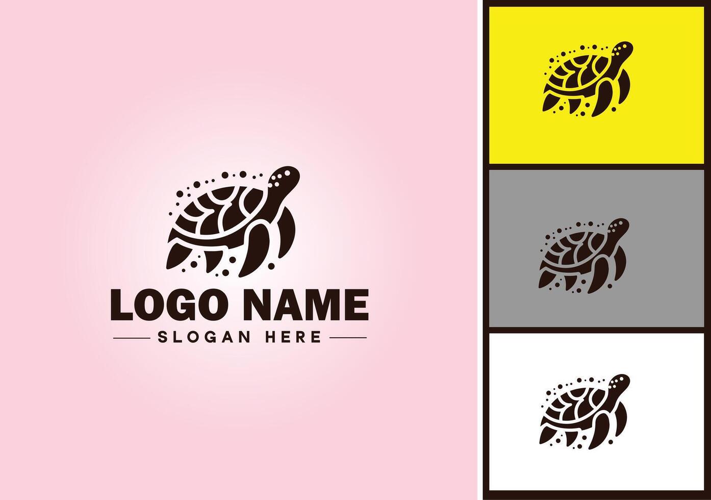 Turtle logo vector art icon graphics for company brand tortoise icon Turtle logo template