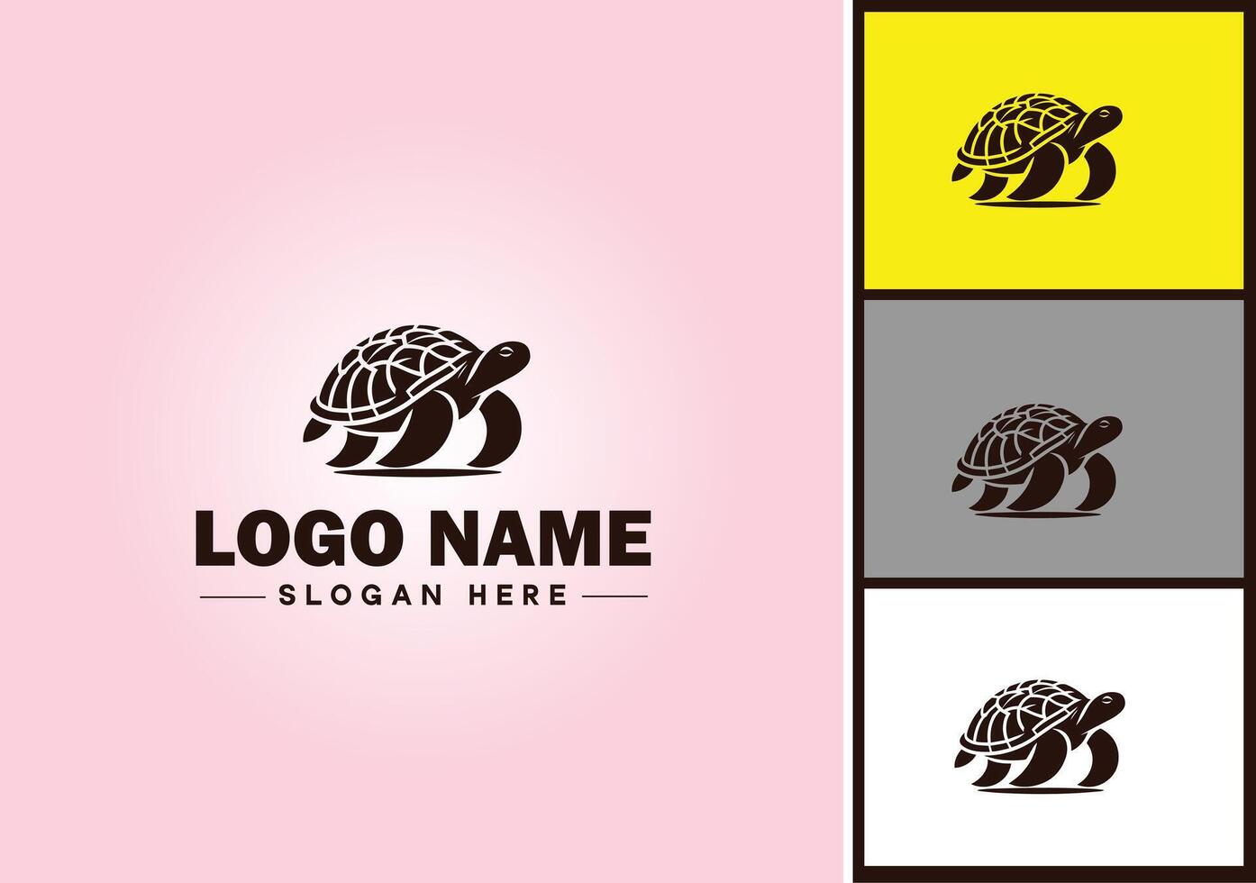 Turtle logo vector art icon graphics for company brand tortoise icon Turtle logo template