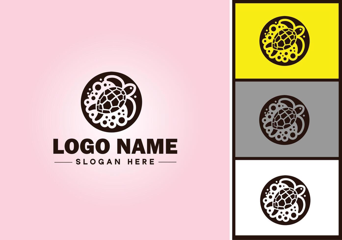 Turtle logo vector art icon graphics for company brand tortoise icon Turtle logo template