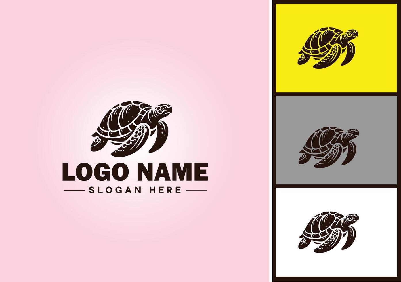 Turtle logo vector art icon graphics for company brand tortoise icon Turtle logo template