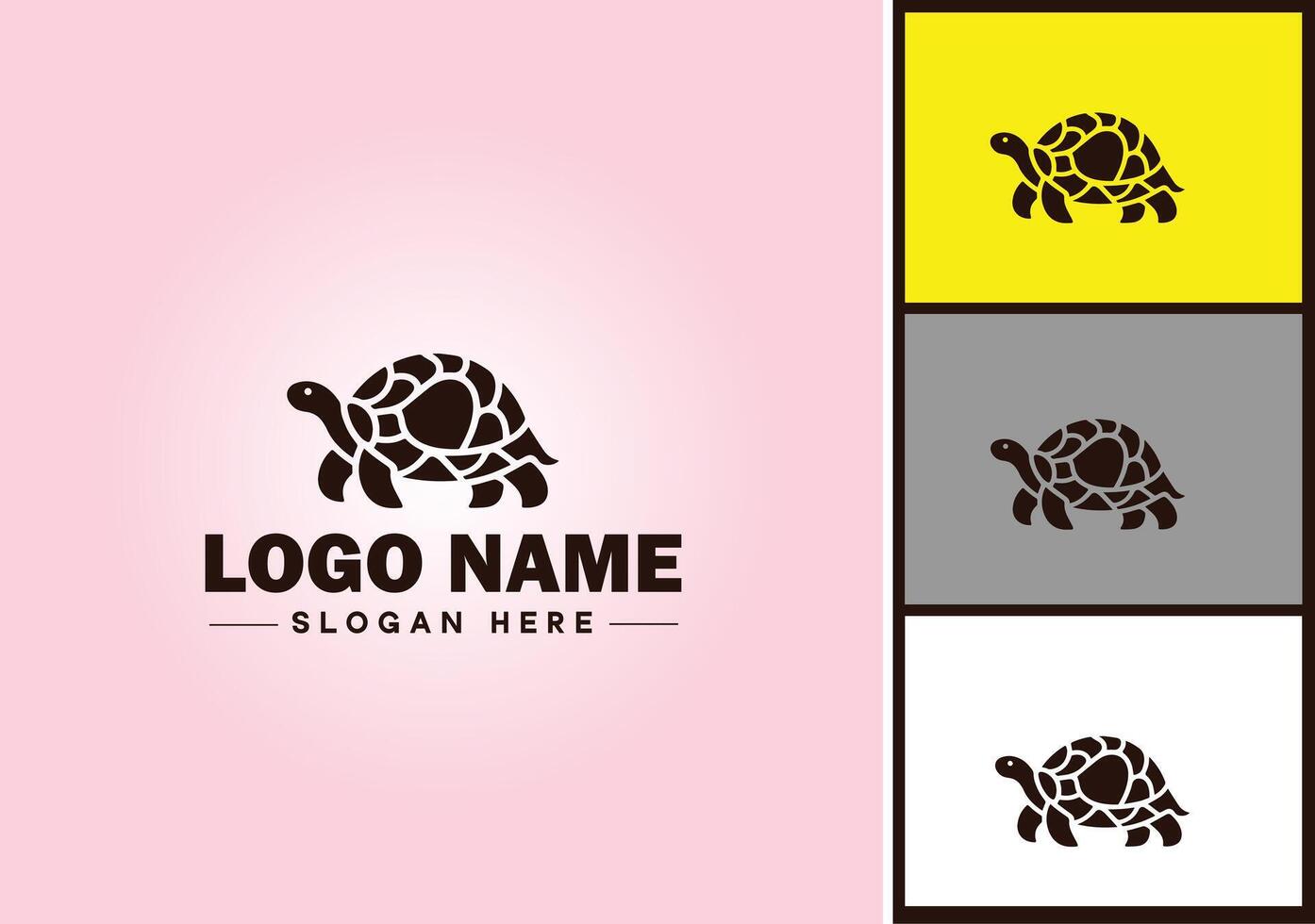 Turtle logo vector art icon graphics for company brand tortoise icon Turtle logo template