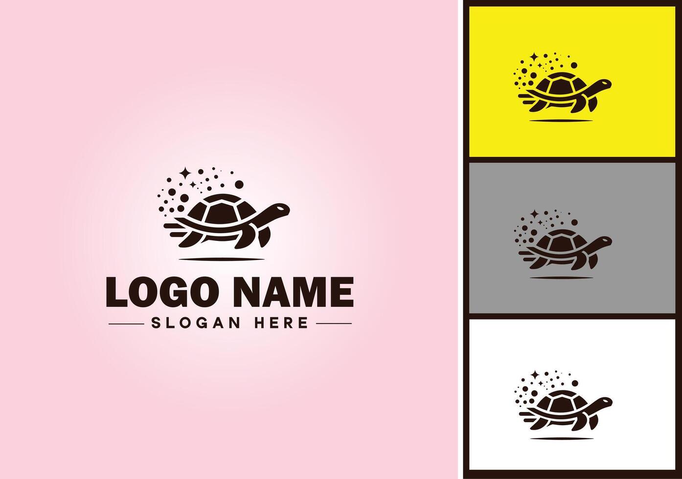 Turtle logo vector art icon graphics for company brand tortoise icon Turtle logo template