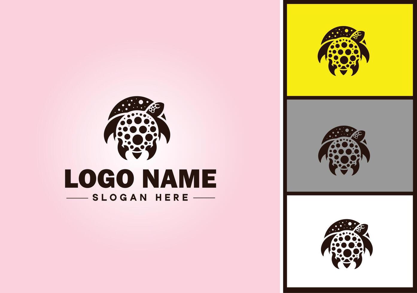 Turtle logo vector art icon graphics for company brand tortoise icon Turtle logo template