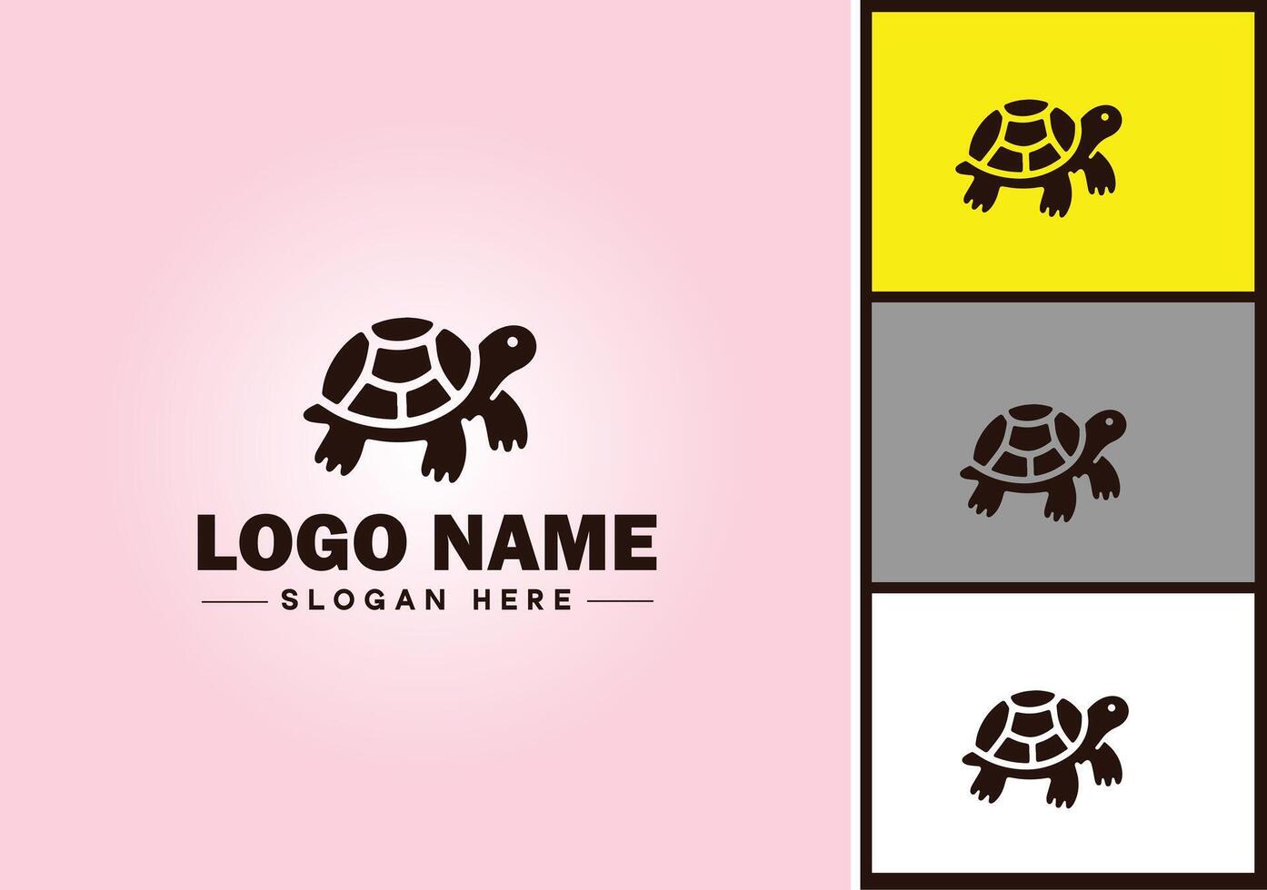 Turtle logo vector art icon graphics for company brand tortoise icon Turtle logo template