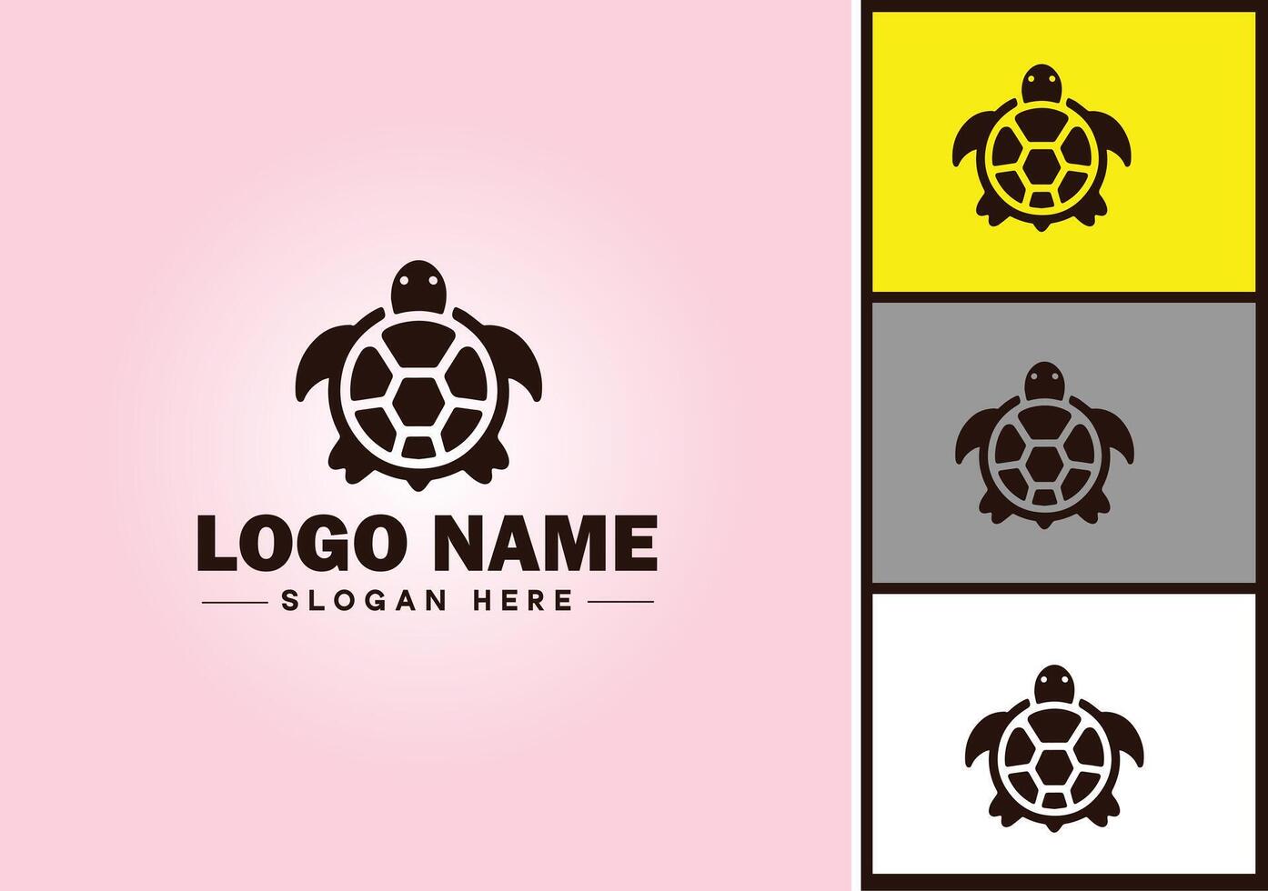 Turtle logo vector art icon graphics for company brand tortoise icon Turtle logo template