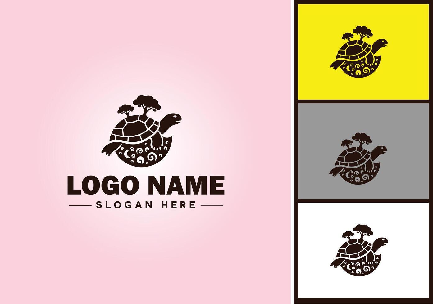 Turtle logo vector art icon graphics for company brand tortoise icon Turtle logo template