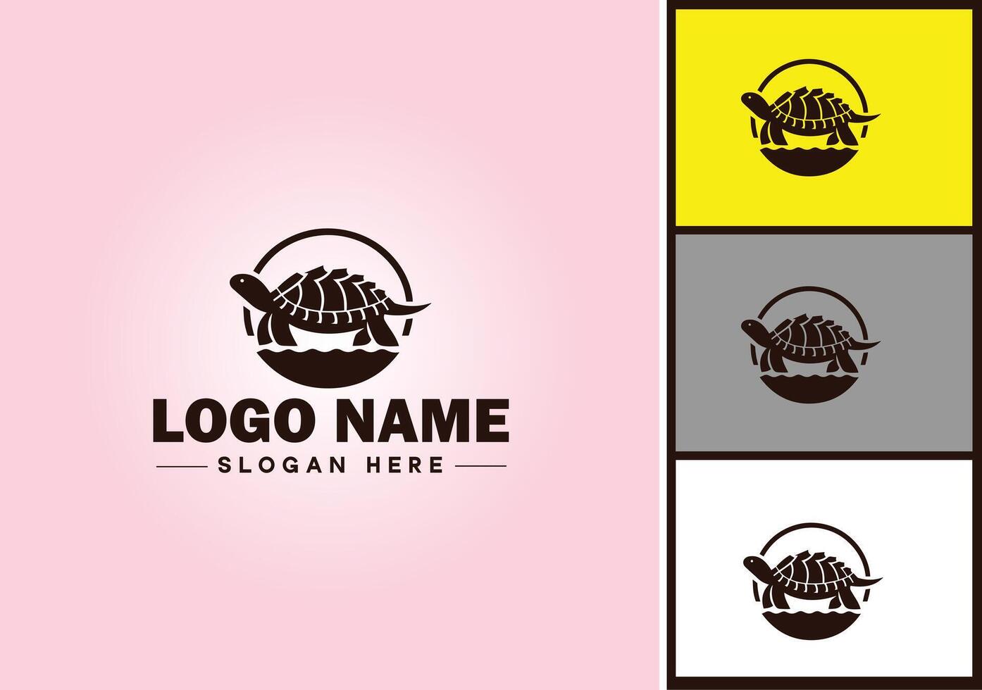Turtle logo vector art icon graphics for company brand tortoise icon Turtle logo template