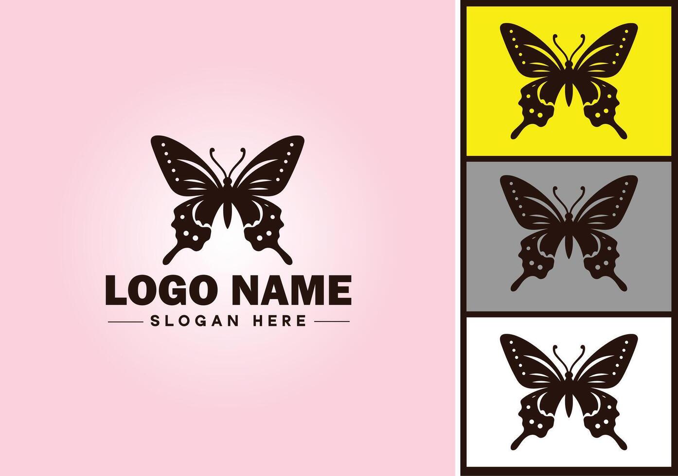 Butterfly logo vector art icon graphics for company brand icon Butterfly logo template