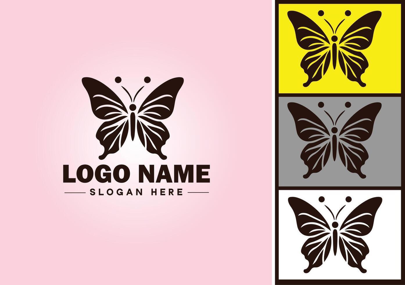 Butterfly logo vector art icon graphics for company brand icon Butterfly logo template
