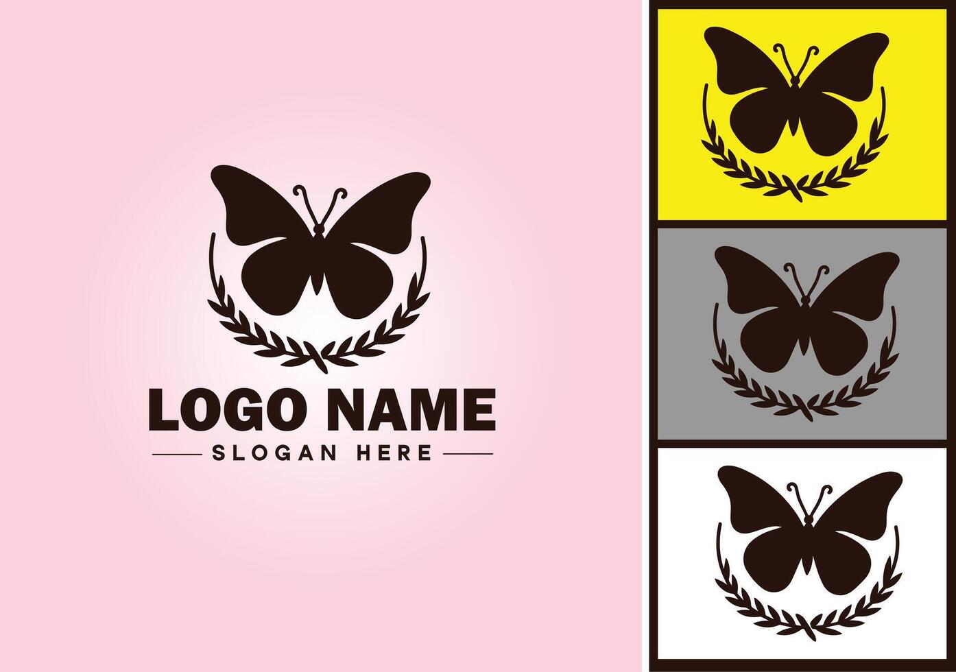Butterfly logo vector art icon graphics for company brand icon Butterfly logo template