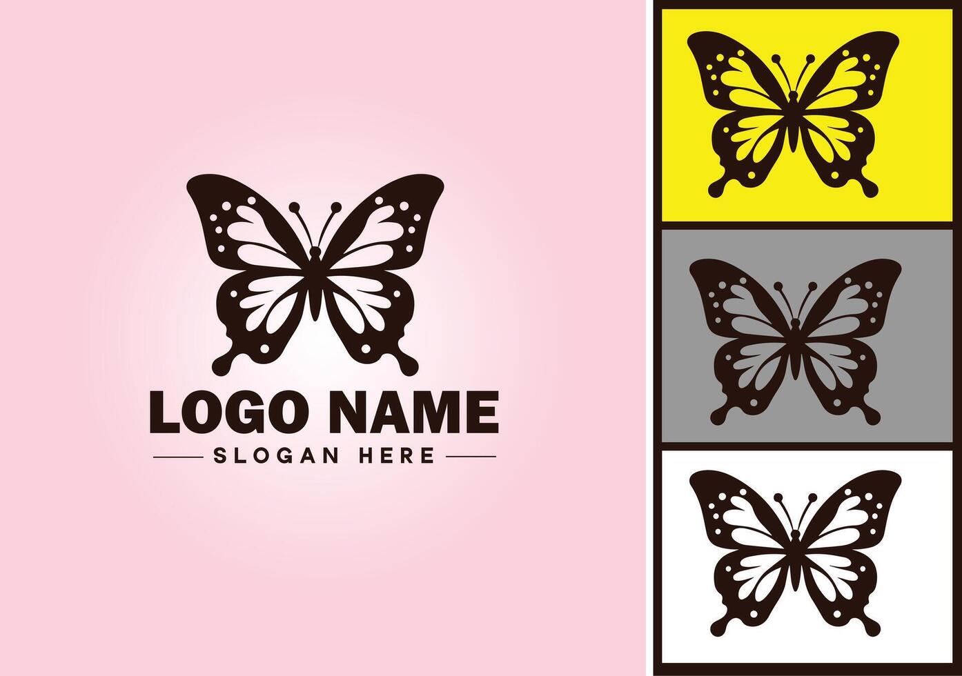 mariposa logo vector Arte icono gráficos para empresa marca icono mariposa logo modelo