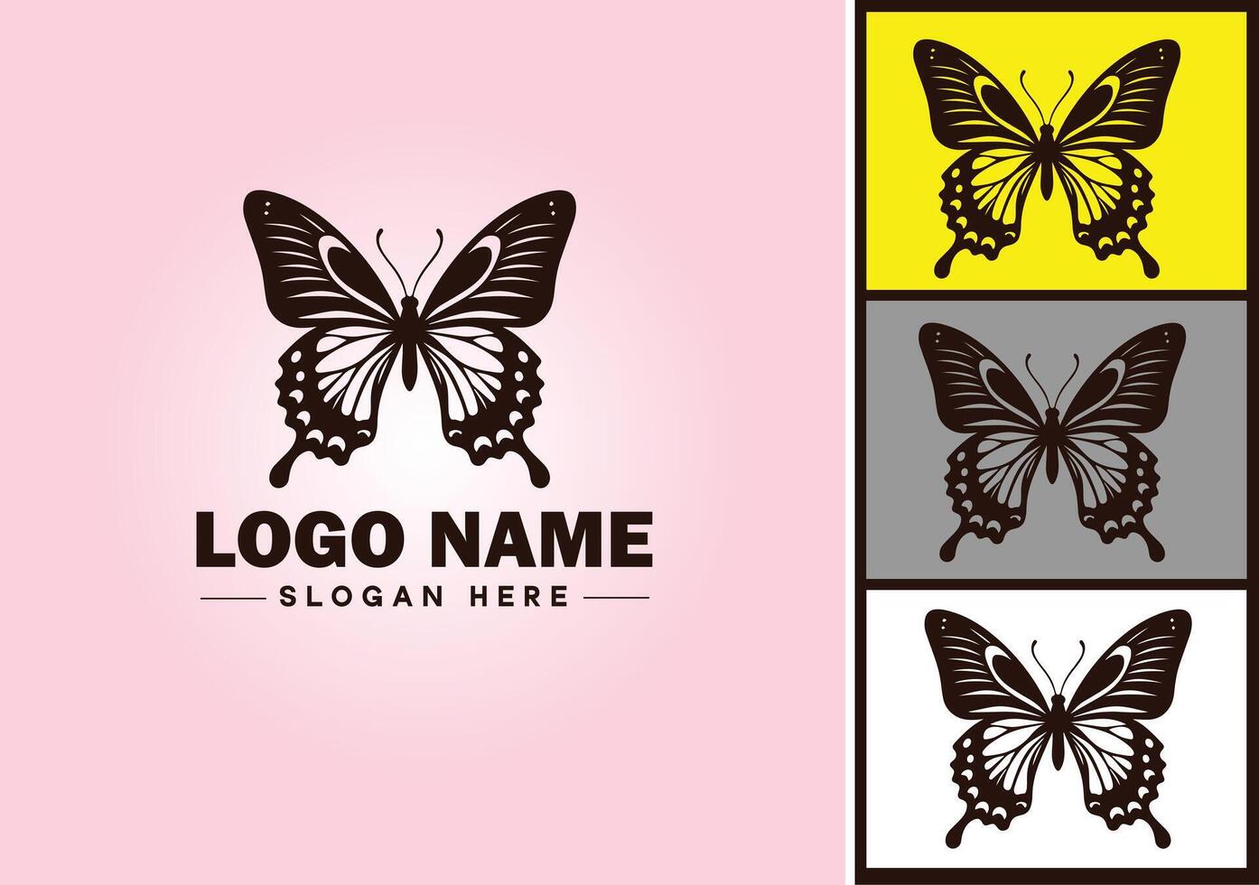 Butterfly logo vector art icon graphics for company brand icon Butterfly logo template