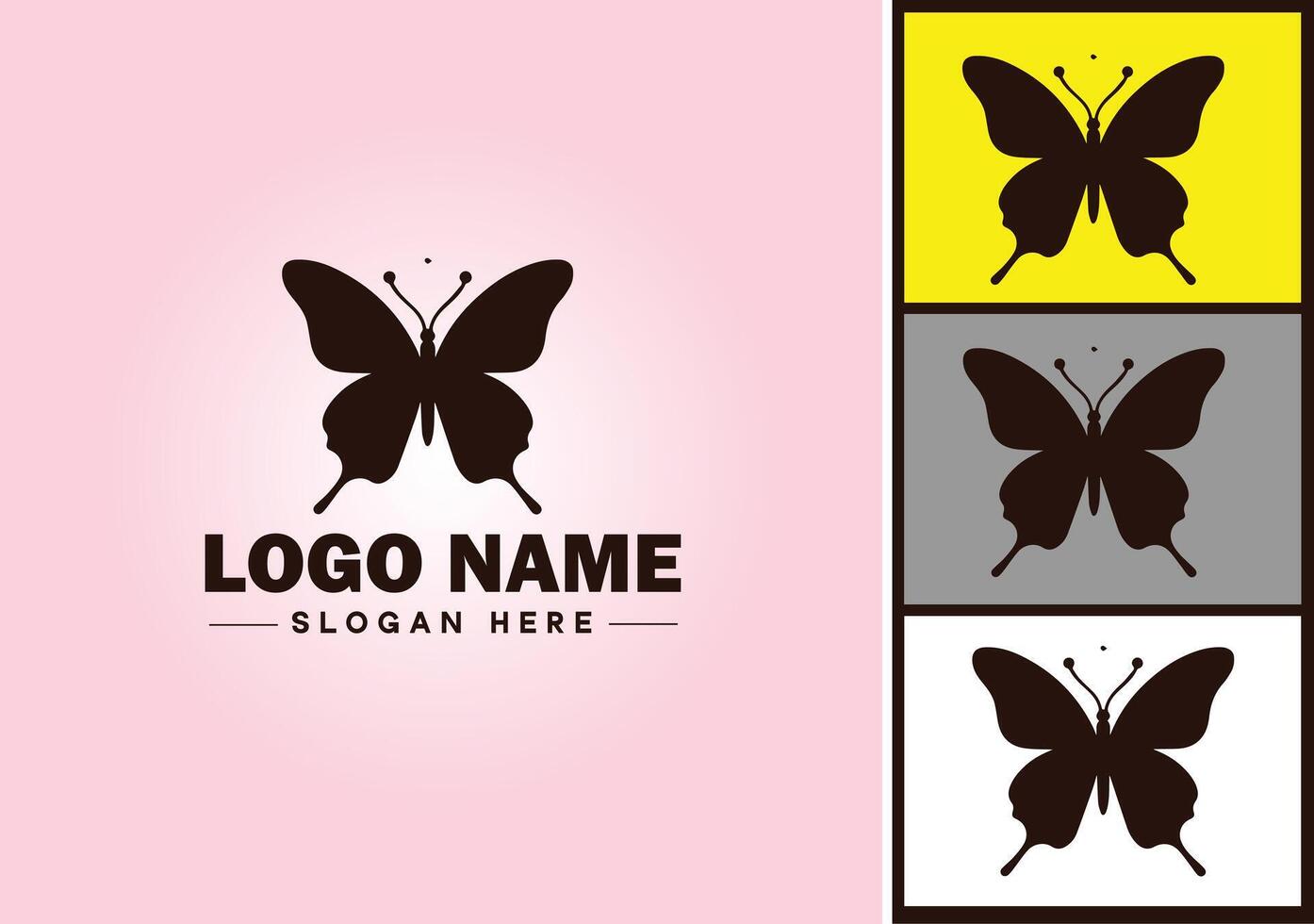 mariposa logo vector Arte icono gráficos para empresa marca icono mariposa logo modelo