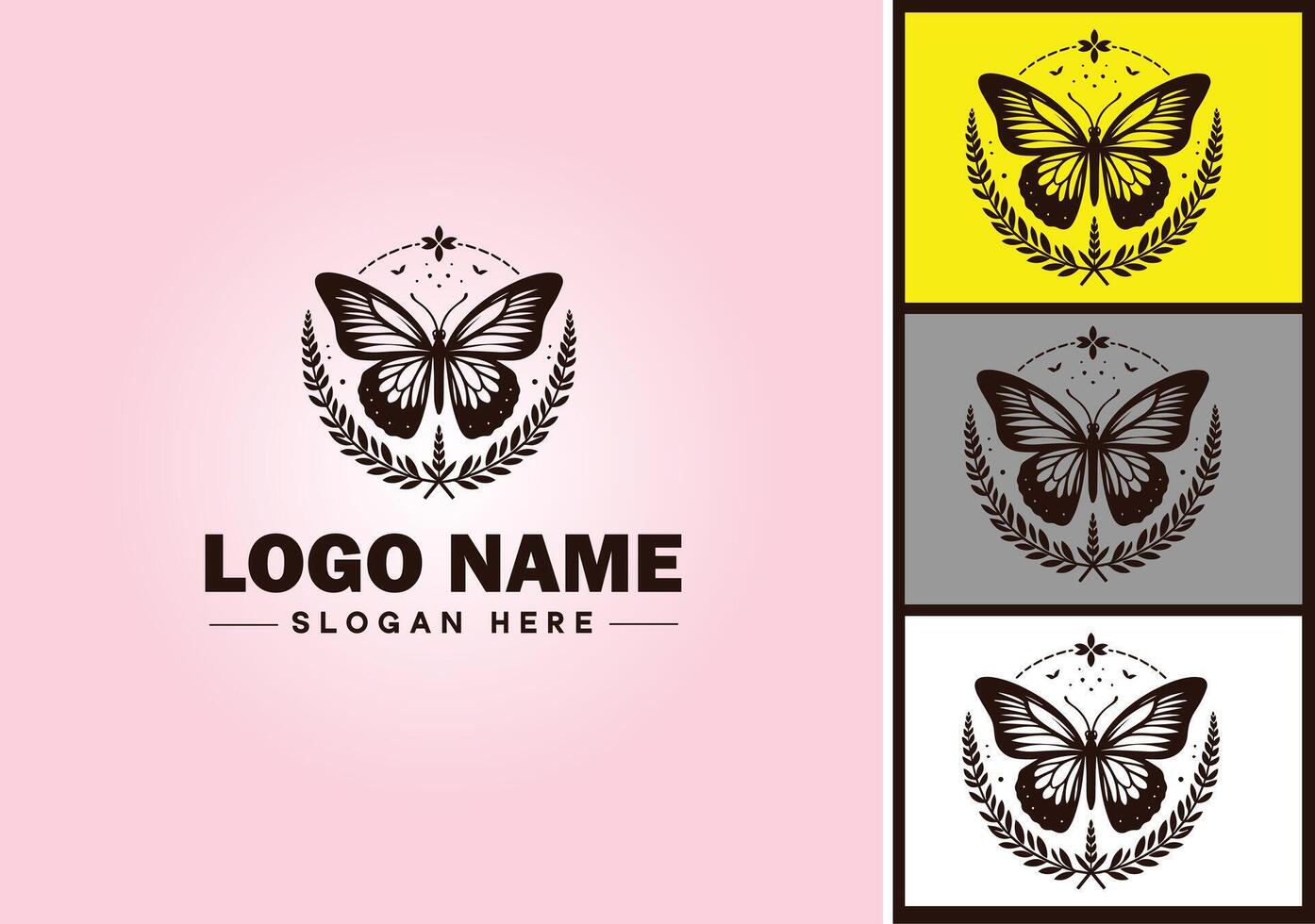 Butterfly logo vector art icon graphics for company brand icon Butterfly logo template