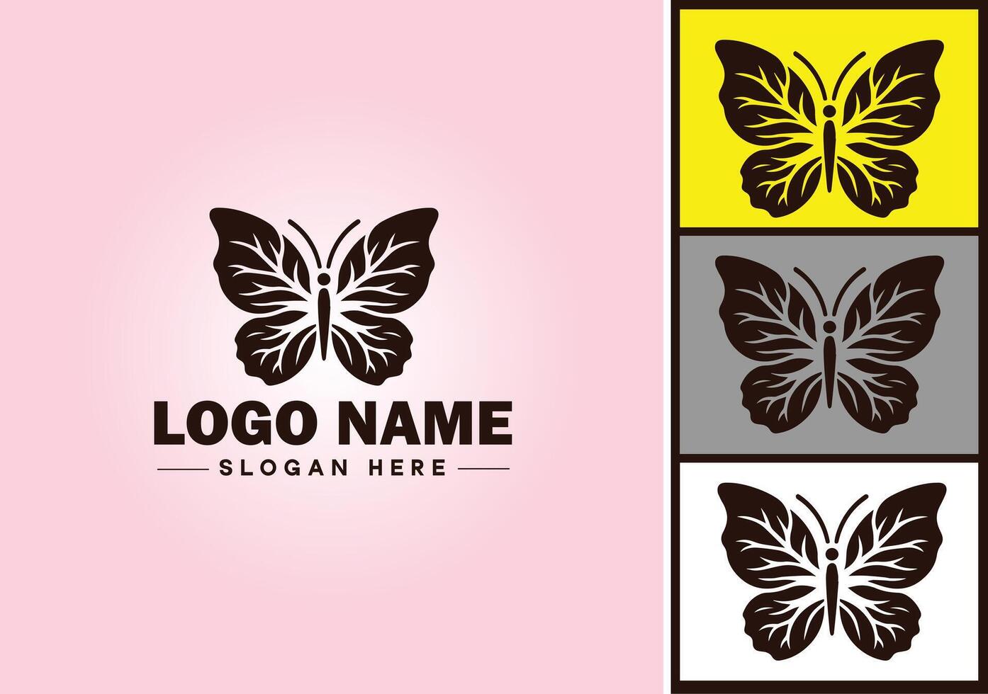 Butterfly logo vector art icon graphics for company brand icon Butterfly logo template