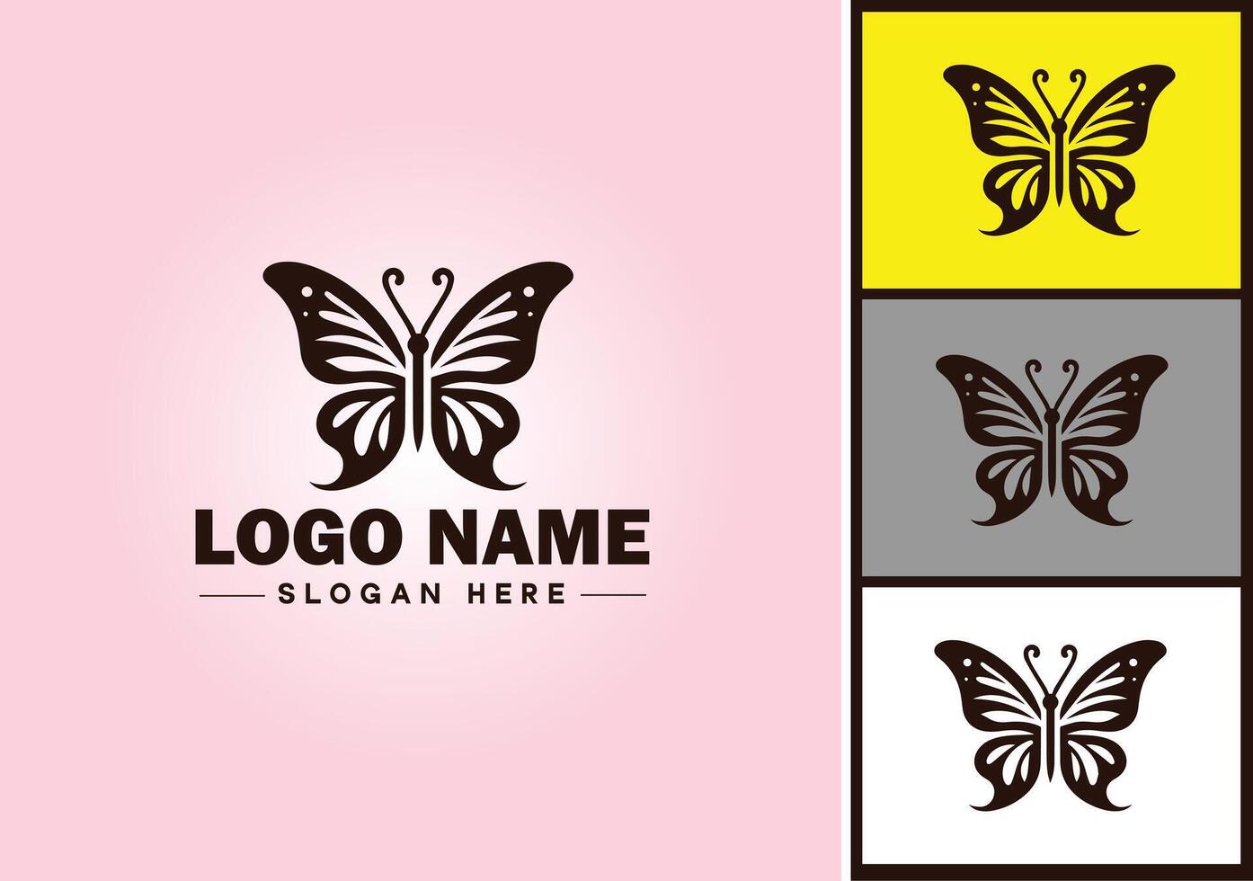 mariposa logo vector Arte icono gráficos para empresa marca icono mariposa logo modelo