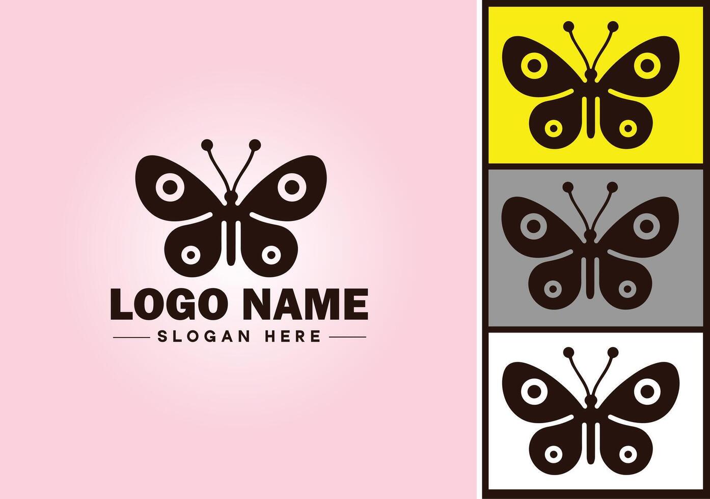 Butterfly logo vector art icon graphics for company brand icon Butterfly logo template