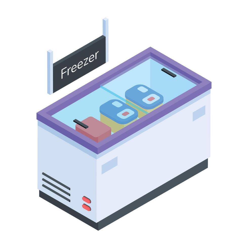 Products Racks Isometric Icon vector