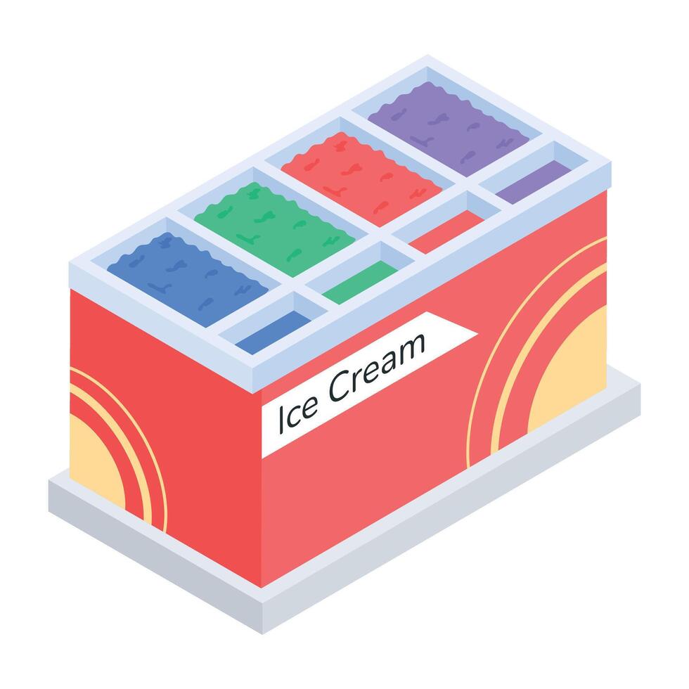 Products Racks Isometric Icon vector