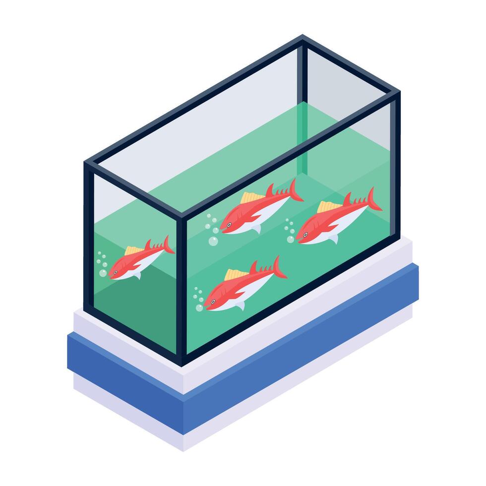 Store Counters Isometric Icon vector