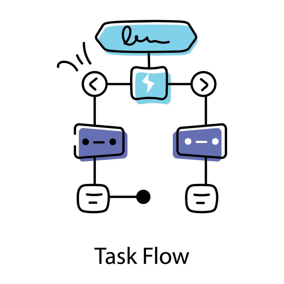 Doodle Icons Depicting Work Processes vector