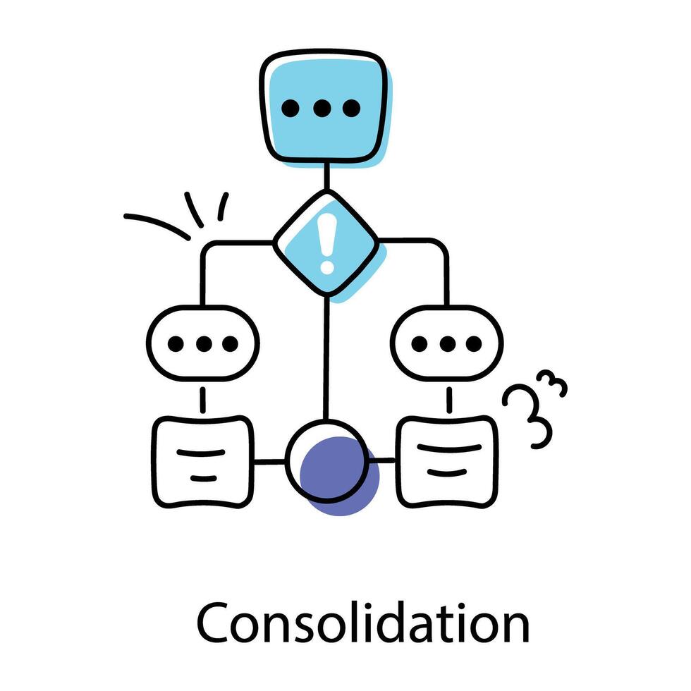 Creative Workflow Doodle Icon vector
