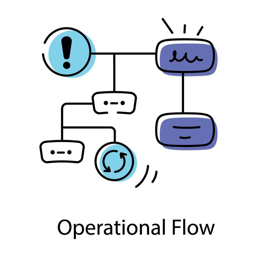 Doodle Icons Depicting Work Processes vector