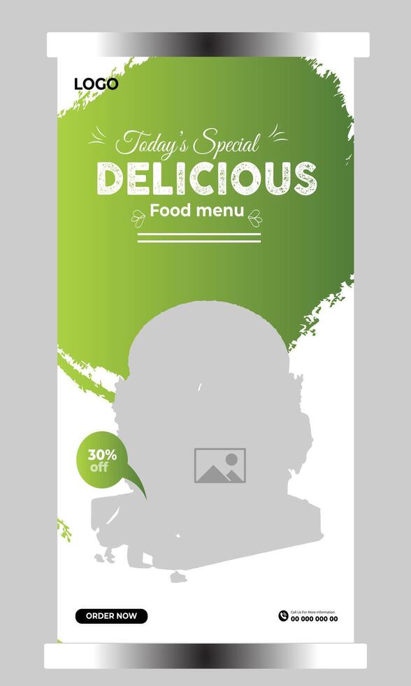 Food restaurant social media cover template vector