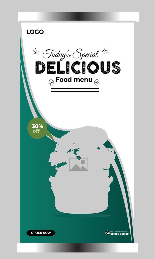 Food restaurant social media cover template vector