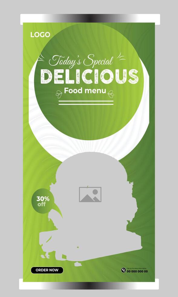 Food restaurant social media cover template vector