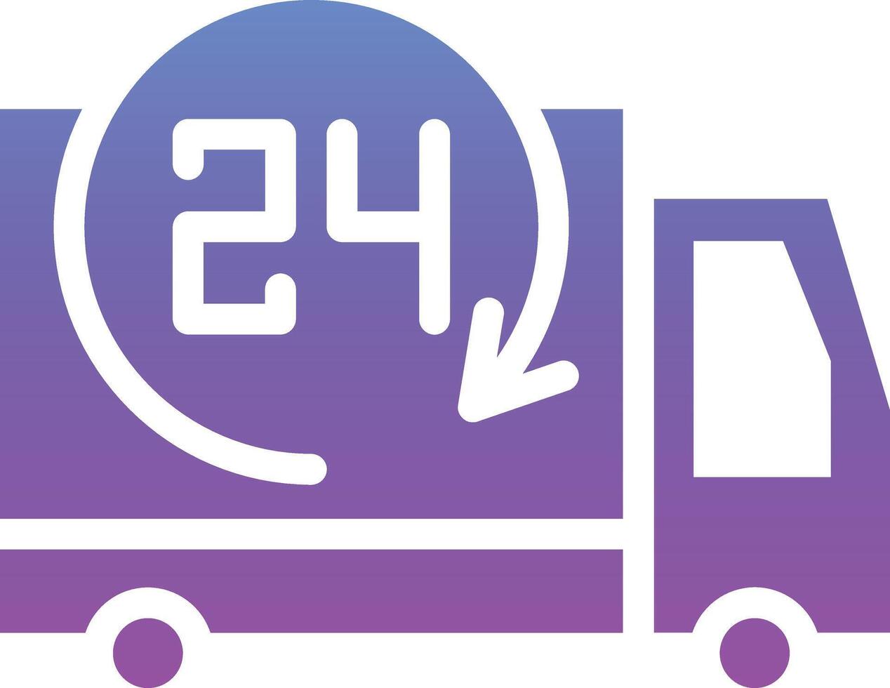 24 Hours Delivery Vector Icon