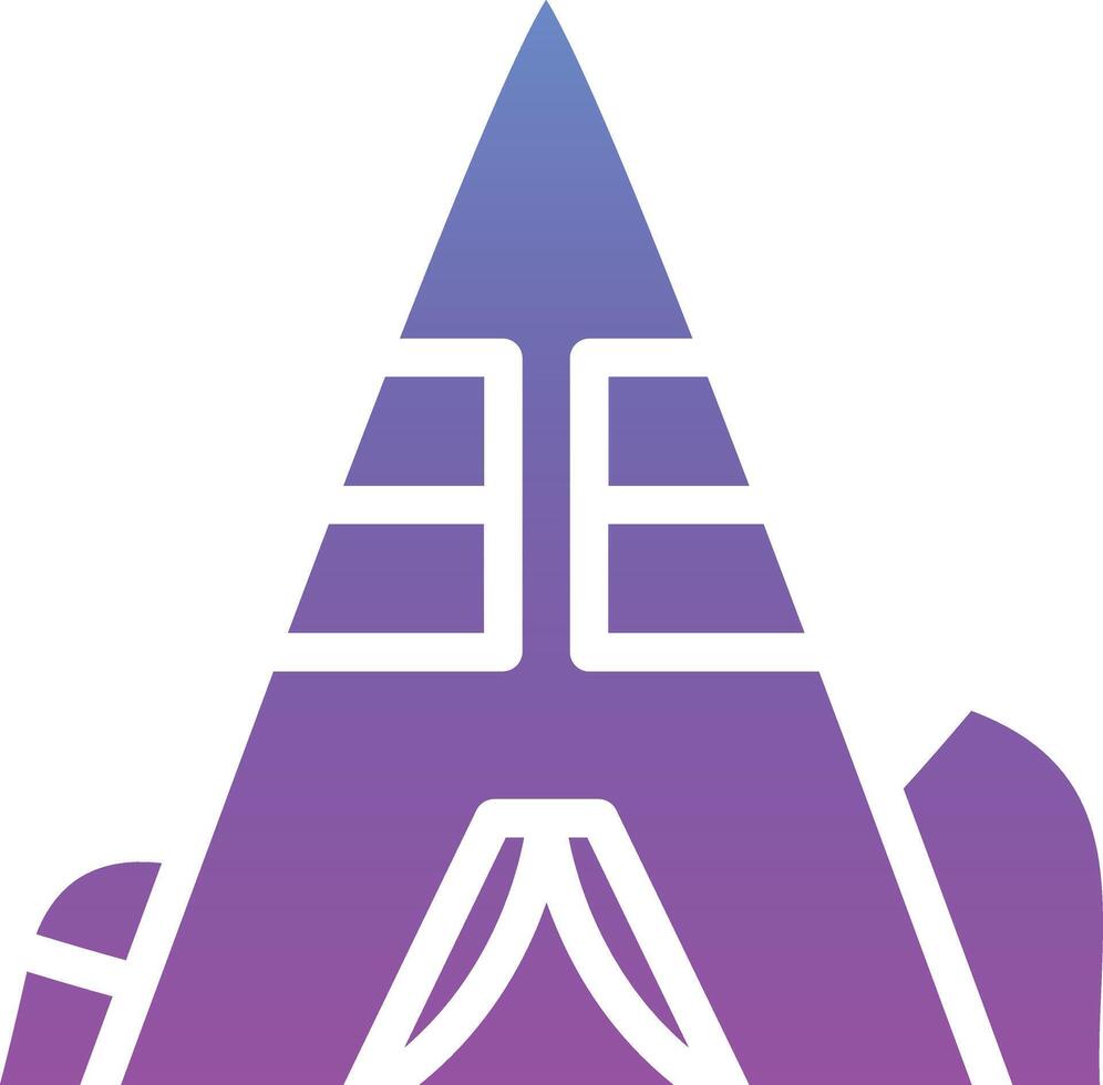 Desert Camp Vector Icon