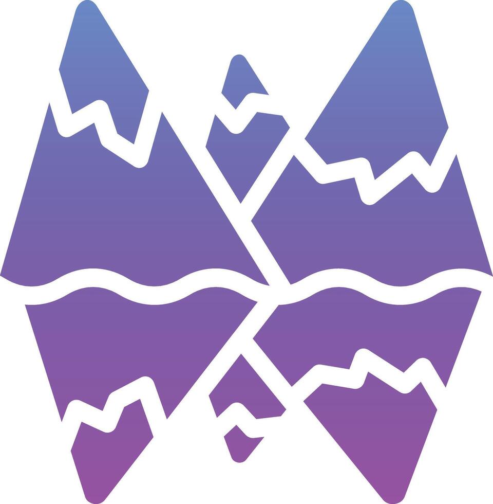 iceberg paisaje vector icono