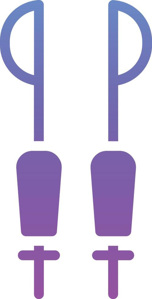 Ski Sticks Vector Icon