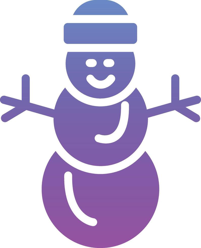 icono de vector de muñeco de nieve