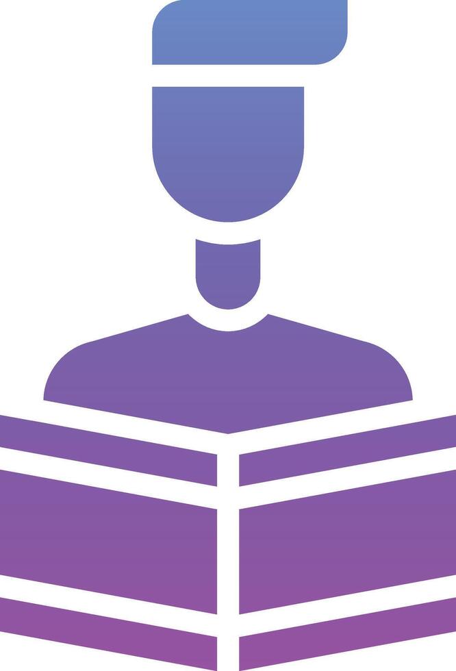 Man Reading Book Vector Icon