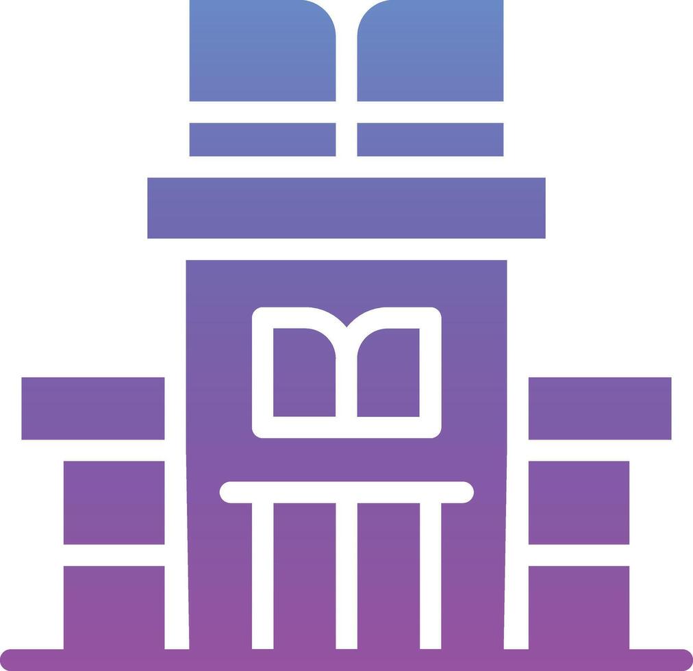 icono de vector de edificio de biblioteca