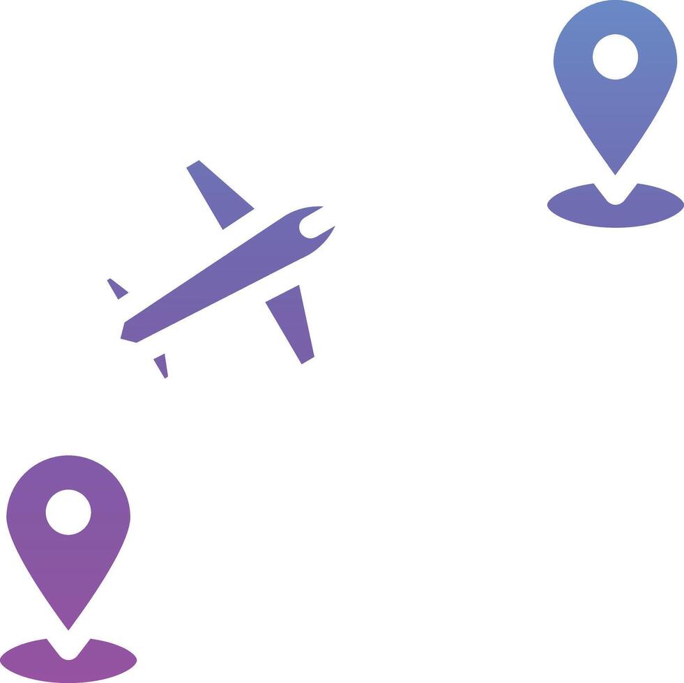 Flight Location Vector Icon