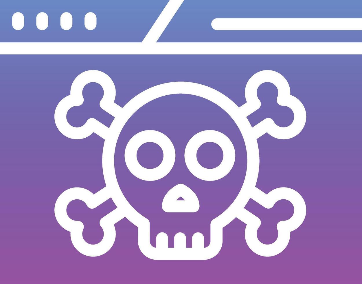 sitio web pirateado vector icono