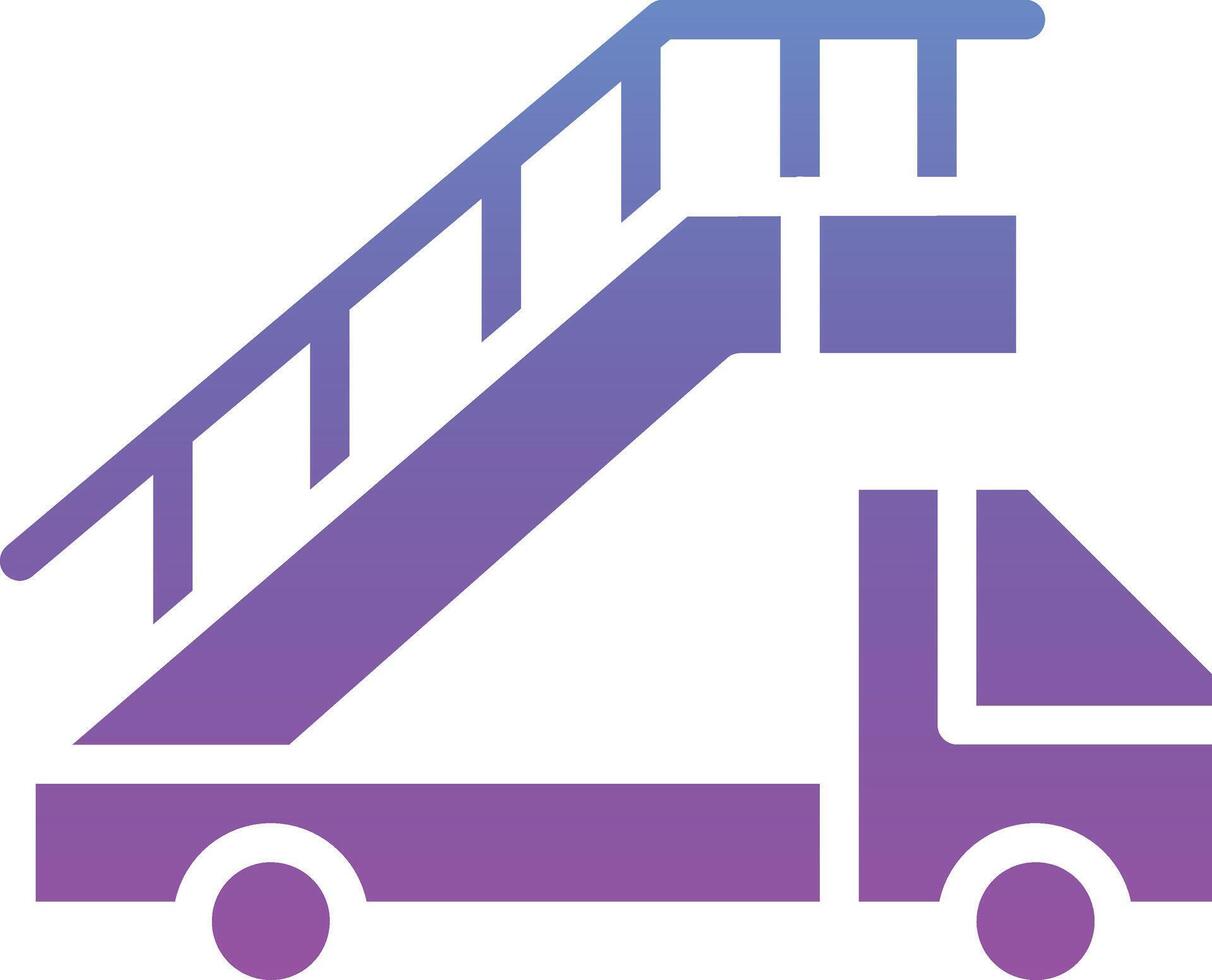Aircraft Stairs Vector Icon