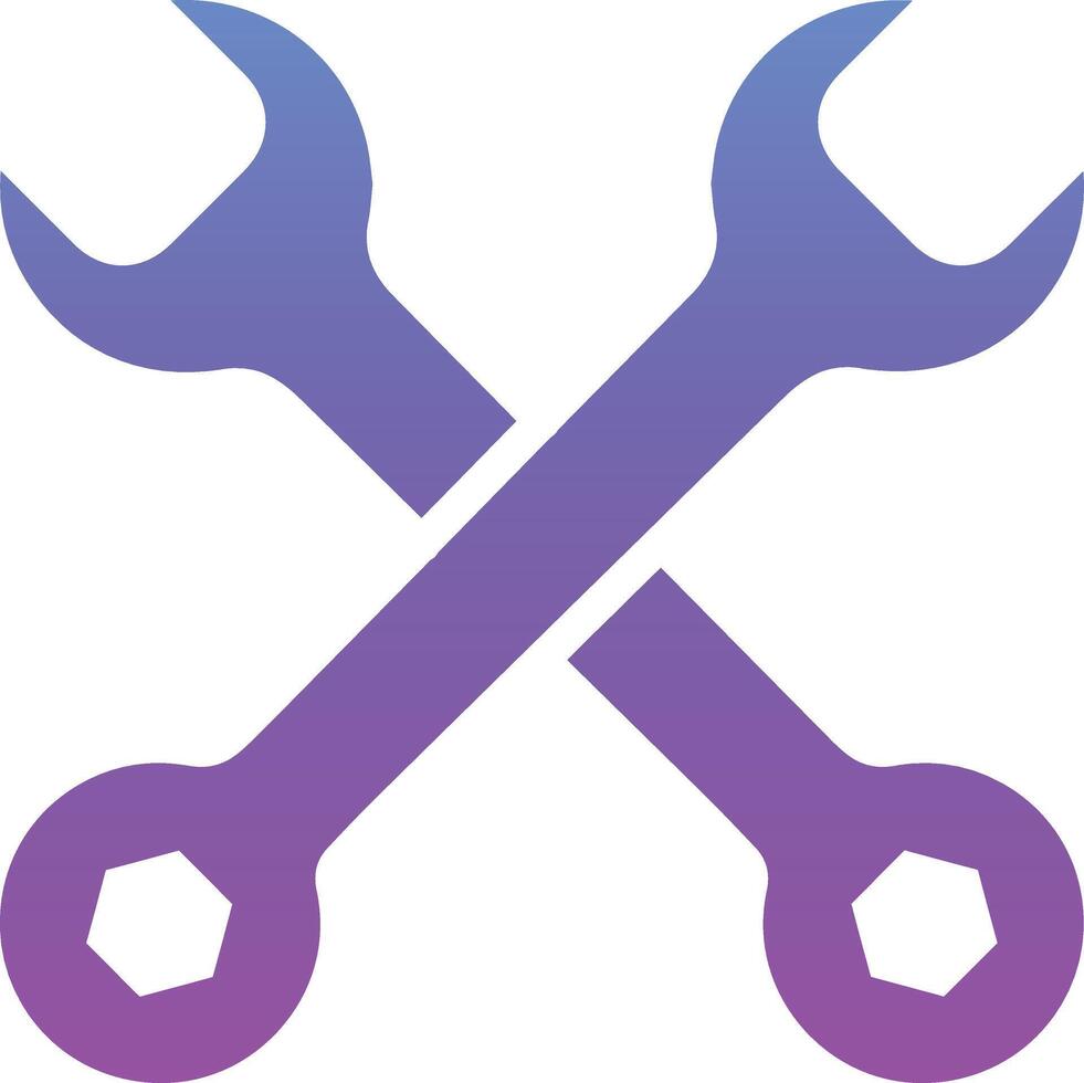 Cross Wrench Vector Icon